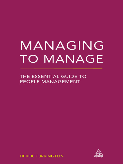 Title details for Managing to Manage by Derek Torrington - Available